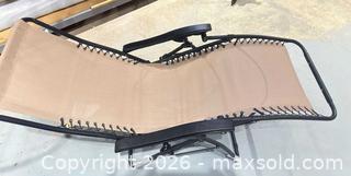 MaxSold Auction: Mainstays Bungee Sling Folding Lounge Chair, Tan Mesh - Warwick (Rhode Island, USA) SELLER MANAGED Reseller Online Auction - Warwick Avenue