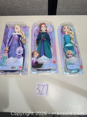 MaxSold Auction: Mattel Disney Elsa & Anna Dolls, Lot of 3 - Warwick (Rhode Island, USA) SELLER MANAGED Reseller Online Auction - Warwick Avenue