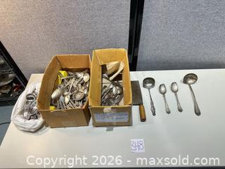 MaxSold Auction: Mixed Vintage Silver-Plated Flatware & Cutlery Lot - Warwick (Rhode Island, USA) SELLER MANAGED Reseller Online Auction - Warwick Avenue
