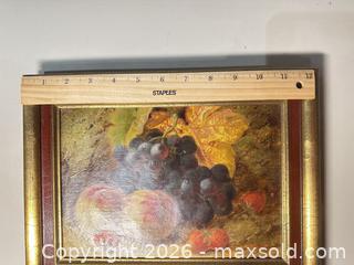 MaxSold Auction: Original Antique Oil on Canvas Still Life (Fruit) in Gilded Frame, 12 x 9 in - Warwick (Rhode Island, USA) SELLER MANAGED Reseller Online Auction - Warwick Avenue