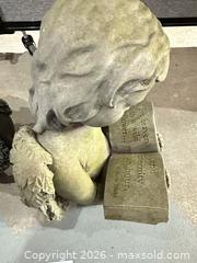 MaxSold Auction: Pair of Concrete Cherub Garden Statues, 13–15 in - Warwick (Rhode Island, USA) SELLER MANAGED Reseller Online Auction - Warwick Avenue