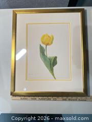 MaxSold Auction: Pair of Matted Framed Botanical Prints in Gilded Wood Frames  - Warwick (Rhode Island, USA) SELLER MANAGED Reseller Online Auction - Warwick Avenue