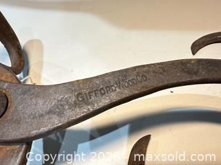 MaxSold Auction: Set of 3 Iron & Steel Ice and Log Tongs, 12–18 in - Warwick (Rhode Island, USA) SELLER MANAGED Reseller Online Auction - Warwick Avenue