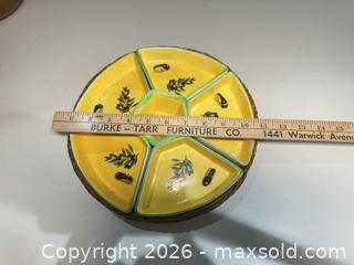 MaxSold Auction: Terracotta Chip&dip, “Plateau Apéritif Provencale" sectioned serving dish lot - Warwick (Rhode Island, USA) SELLER MANAGED Reseller Online Auction - Warwick Avenue