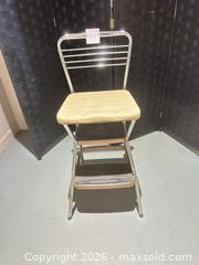 MaxSold Auction: Vintage Cosco Folding Step Stool Chair with Backrest and Built-in Steps - Warwick (Rhode Island, USA) SELLER MANAGED Reseller Online Auction - Warwick Avenue