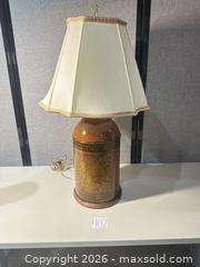 MaxSold Auction: VTG  Chinoiserie toleware tea canister lamp - Warwick (Rhode Island, USA) SELLER MANAGED Reseller Online Auction - Warwick Avenue