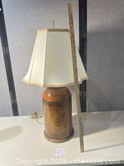 MaxSold Auction: VTG  Chinoiserie toleware tea canister lamp - Warwick (Rhode Island, USA) SELLER MANAGED Reseller Online Auction - Warwick Avenue