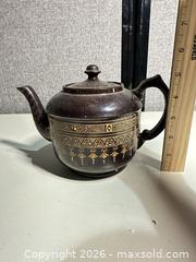 MaxSold Auction: VTG Persian miniature brass coffee set with (6) cups. VTG Gibson & Sons English Teapot - Warwick (Rhode Island, USA) SELLER MANAGED Reseller Online Auction - Warwick Avenue
