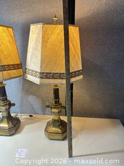 MaxSold Auction: VTG Stiffel design brass table lamps  - Warwick (Rhode Island, USA) SELLER MANAGED Reseller Online Auction - Warwick Avenue