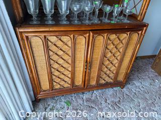 MaxSold Auction: Bamboo Style Hutch  - Greece (New York, USA) PARTNER MANAGED Estate Sale Online Auction - Candy Lane