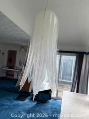 MaxSold Auction: Mid Century Acrylic Tulip Hanging Lamp - Greece (New York, USA) PARTNER MANAGED Estate Sale Online Auction - Candy Lane