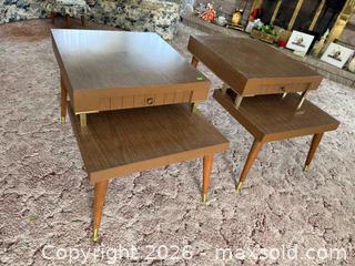 MaxSold Auction: PAIR of Mid Century End Tables - Greece (New York, USA) PARTNER MANAGED Estate Sale Online Auction - Candy Lane