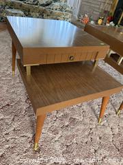 MaxSold Auction: PAIR of Mid Century End Tables - Greece (New York, USA) PARTNER MANAGED Estate Sale Online Auction - Candy Lane