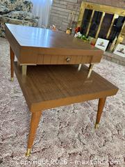 MaxSold Auction: PAIR of Mid Century End Tables - Greece (New York, USA) PARTNER MANAGED Estate Sale Online Auction - Candy Lane