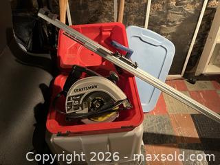 MaxSold Auction: 10” Circular Saw and straight edge  - Baltimore (Maryland, USA) SELLER MANAGED Downsizing Online Auction - Parkwood Avenue