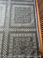 MaxSold Auction: Green and cream area rug - Baltimore (Maryland, USA) SELLER MANAGED Downsizing Online Auction - Parkwood Avenue