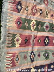 MaxSold Auction: Large Indian kilim rug - Baltimore (Maryland, USA) SELLER MANAGED Downsizing Online Auction - Parkwood Avenue