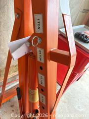 MaxSold Auction: Central Hydraulics 1-Ton Foldable Shop Crane C - Lombardy (Ontario, Canada) Estate Sale Online Auction - Berry Park Lane