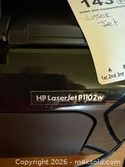 MaxSold Auction: HP LaserJet P1102w Black Laser Printer (Wi?Fi, USB) B - Lombardy (Ontario, Canada) Estate Sale Online Auction - Berry Park Lane