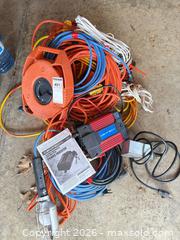 MaxSold Auction: Lot: Extension Cords, Power Inverter, Cord Reel & Work Light B - Lombardy (Ontario, Canada) Estate Sale Online Auction - Berry Park Lane