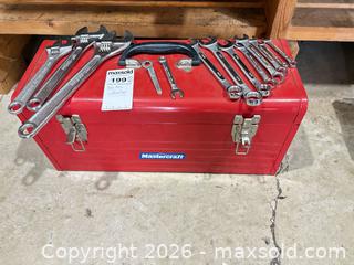 MaxSold Auction: Mastercraft Red Metal Toolbox with Chrome-Plated Wrench Set A - Lombardy (Ontario, Canada) Estate Sale Online Auction - Berry Park Lane