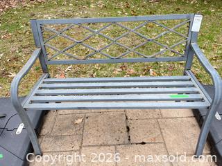 MaxSold Auction: Metal 2-Person Outdoor Bench with Lattice Back A - Lombardy (Ontario, Canada) Estate Sale Online Auction - Berry Park Lane