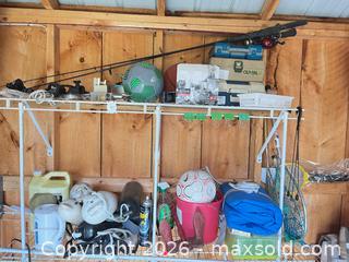 MaxSold Auction: Mixed Lot: Fishing Gear, Tackle Boxes, Nets & Sports Items A - Lombardy (Ontario, Canada) Estate Sale Online Auction - Berry Park Lane