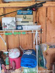 MaxSold Auction: Mixed Lot: Fishing Gear, Tackle Boxes, Nets & Sports Items A - Lombardy (Ontario, Canada) Estate Sale Online Auction - Berry Park Lane