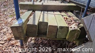 MaxSold Auction: Pressure-Treated 8 ft Wood Timber Posts / Beams B - Lombardy (Ontario, Canada) Estate Sale Online Auction - Berry Park Lane