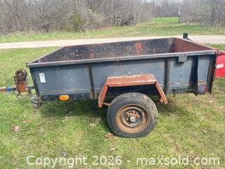 MaxSold Auction: Utility Trailer — Single Axle, Ball Coupler, Steel Frame, Wood Bed C - Lombardy (Ontario, Canada) Estate Sale Online Auction - Berry Park Lane