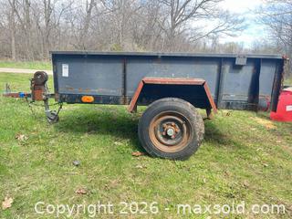 MaxSold Auction: Utility Trailer — Single Axle, Ball Coupler, Steel Frame, Wood Bed C - Lombardy (Ontario, Canada) Estate Sale Online Auction - Berry Park Lane