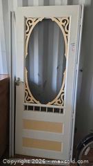 MaxSold Auction: White Screen/Storm Door with Decorative Scroll B - Lombardy (Ontario, Canada) Estate Sale Online Auction - Berry Park Lane
