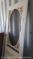 MaxSold Auction: White Screen/Storm Door with Decorative Scroll B - Lombardy (Ontario, Canada) Estate Sale Online Auction - Berry Park Lane