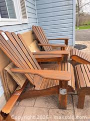 MaxSold Auction: Wood Adirondack Chairs with Ottomans and Side Table B - Lombardy (Ontario, Canada) Estate Sale Online Auction - Berry Park Lane