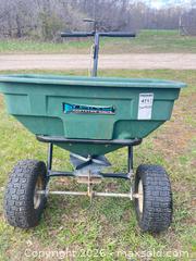 MaxSold Auction: Yard Commander Broadcast Spreader, Plastic Hopper, Metal Frame A - Lombardy (Ontario, Canada) Estate Sale Online Auction - Berry Park Lane
