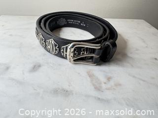 MaxSold Auction: Harley-Davidson Studded Genuine Leather Belt 36/38 (L) - Decatur (Georgia, USA) SELLER MANAGED Reseller Online Auction - North Druid Hills Road (STORAGE)
