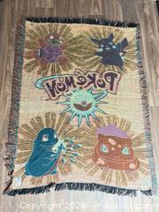 MaxSold Auction: Vintage 1990s Pokémon Tapestry Throw Blanket - Decatur (Georgia, USA) SELLER MANAGED Reseller Online Auction - North Druid Hills Road (STORAGE)