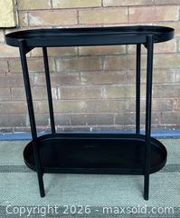 MaxSold Auction: 2-Tier Black Metal Side Table Set – Round & Oval Trays, Modern Industrial Style | 2 Tables - Toronto (Ontario, Canada) SELLER MANAGED Moving Online Auction - Howard Park Avenue
