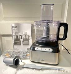 MaxSold Auction: Braun FoodPrep Food Processor – Stainless Steel & Black, Multiple Bowls & Attachments - Toronto (Ontario, Canada) SELLER MANAGED Moving Online Auction - Howard Park Avenue