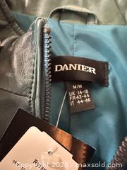 MaxSold Auction: Danier “Rylan” Leather Jacket Teal Size Medium NWT  - Toronto (Ontario, Canada) SELLER MANAGED Moving Online Auction - Howard Park Avenue