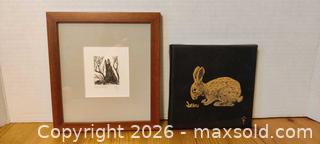 MaxSold Auction: Framed Rabbit/Hare Print and Original Small Signed Artwork - Toronto (Ontario, Canada) SELLER MANAGED Moving Online Auction - Howard Park Avenue