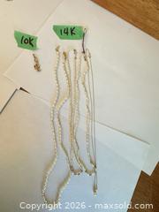MaxSold Auction: Freshwater Pearl Necklaces with Single Pearl Pendant & Gold Accents - Toronto (Ontario, Canada) SELLER MANAGED Moving Online Auction - Howard Park Avenue