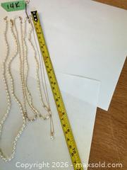 MaxSold Auction: Freshwater Pearl Necklaces with Single Pearl Pendant & Gold Accents - Toronto (Ontario, Canada) SELLER MANAGED Moving Online Auction - Howard Park Avenue