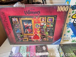 MaxSold Auction: Jigsaw Puzzle Lot – Ravensburger, Disney Villainous, Star Wars, Bob Ross & More | 8 Puzzle - Toronto (Ontario, Canada) SELLER MANAGED Moving Online Auction - Howard Park Avenue
