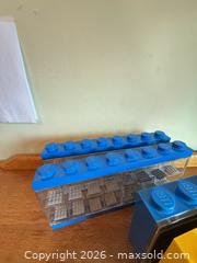 MaxSold Auction: LEGO Storage Brick/Bin, Set of 5, Blue/Yellow/Clear, 12 in (30 cm) - Toronto (Ontario, Canada) SELLER MANAGED Moving Online Auction - Howard Park Avenue