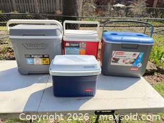 MaxSold Auction: Lot of 4 Hard Plastic Coolers — Igloo, Coleman & Other - Toronto (Ontario, Canada) SELLER MANAGED Moving Online Auction - Howard Park Avenue