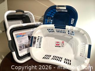 MaxSold Auction: Pop & Load Collapse & Store Collapsible Laundry Basket - White/Gray - Toronto (Ontario, Canada) SELLER MANAGED Moving Online Auction - Howard Park Avenue