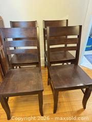 MaxSold Auction: Set of 4 Solid Wood Dark Brown Ladder Back Dining Chairs - Toronto (Ontario, Canada) SELLER MANAGED Moving Online Auction - Howard Park Avenue