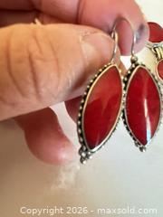 MaxSold Auction: Sterling Silver Red Coral Bracelet and Earrings Set - Toronto (Ontario, Canada) SELLER MANAGED Moving Online Auction - Howard Park Avenue
