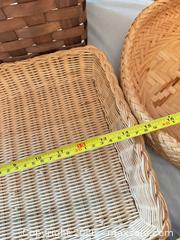 MaxSold Auction: Wicker & Rattan Basket Lot – Storage Baskets, Trays & Chargers | Various Sizes & Colors - Toronto (Ontario, Canada) SELLER MANAGED Moving Online Auction - Howard Park Avenue